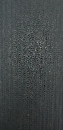 Prelude 3½″ fabric vertical blind replacement slats in Black — custom-cut, textured fabric made in Florida.